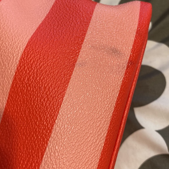 Coral & pink striped purse - Picture 5 of 7